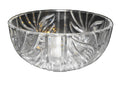 Imperlux Cut Crystal Serving Bowl Leaf Flame Pattern