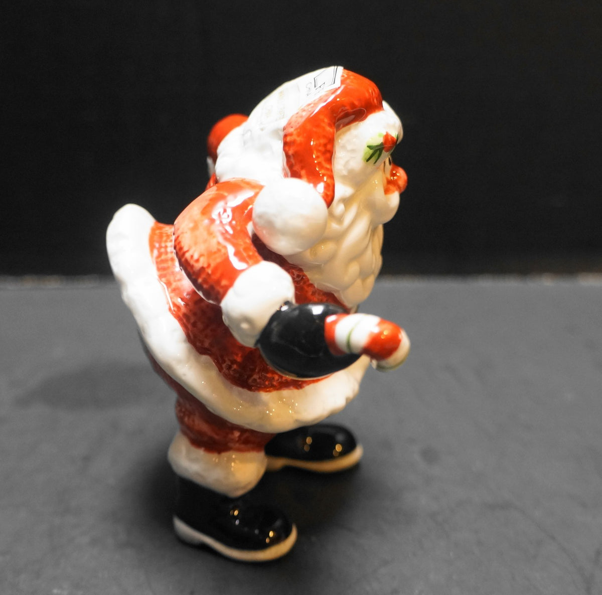 Fitz and Floyd Santa Holding Candy Cane Figurine Fine Porcelain