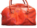 Bath & Body Works Red Moc Croc Faux Vegan Leather Duffle Bag Carry On