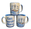 Louisville Stoneware Law Lawyer Scales of Justice Mug Dave Saunders Attorney