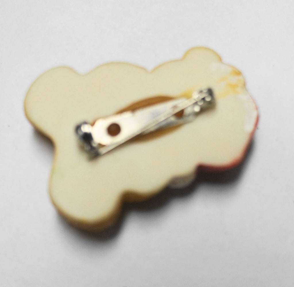 Christmas Teddy Bear Resin Pin Brooch
