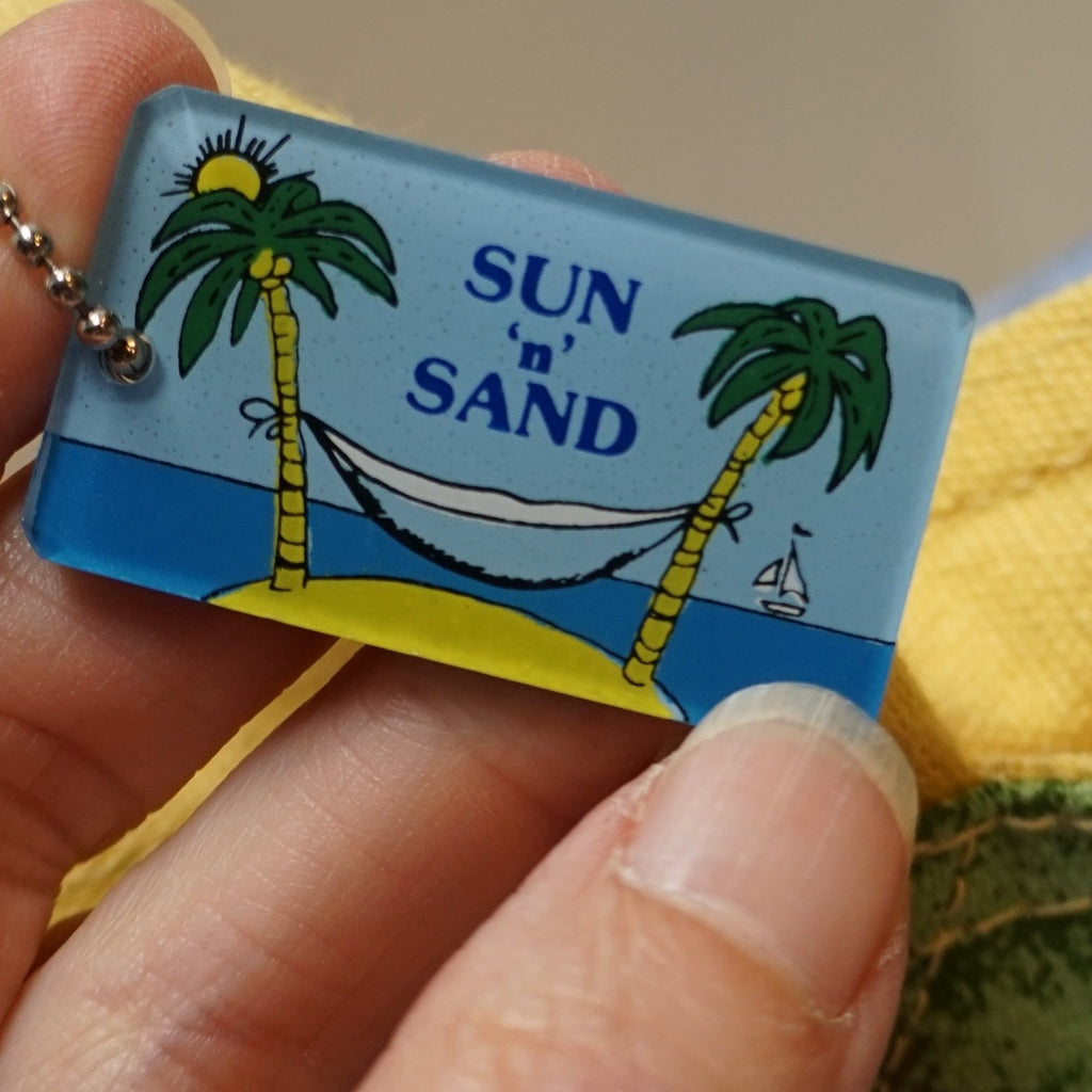 Sun 'n Sand Vintage 1990s Beach Bright Tote Bag