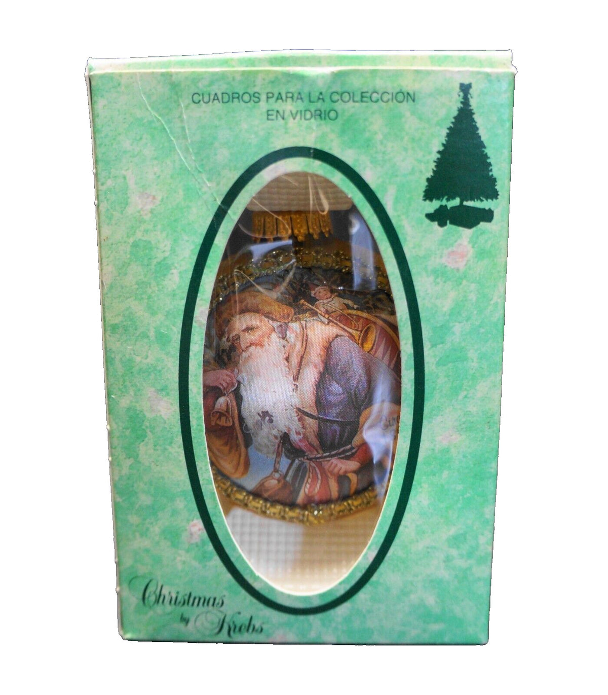 Christmas by Krebs Santa on Silk Circa 1897 1992