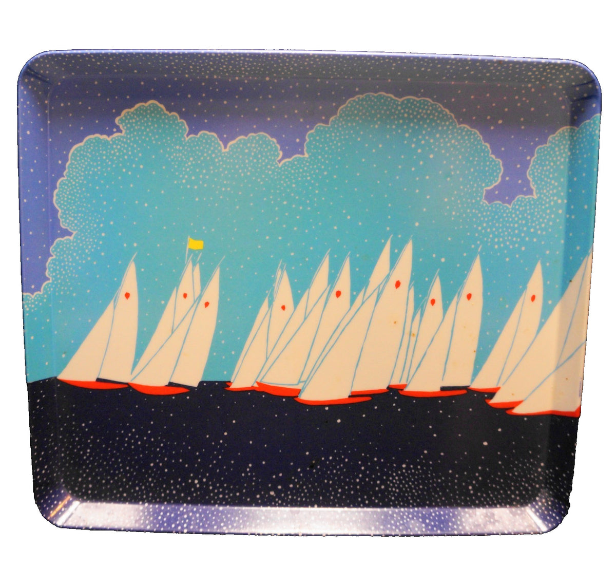 Sailboats Tray Design Imports Italy Melamine 12 IN
