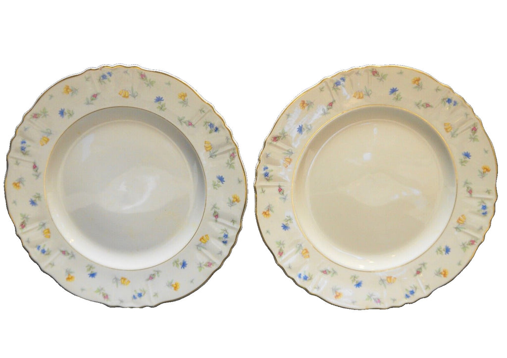 Syracuse China Old Ivory Suzanne Federal Shape Dinner Plates Pair