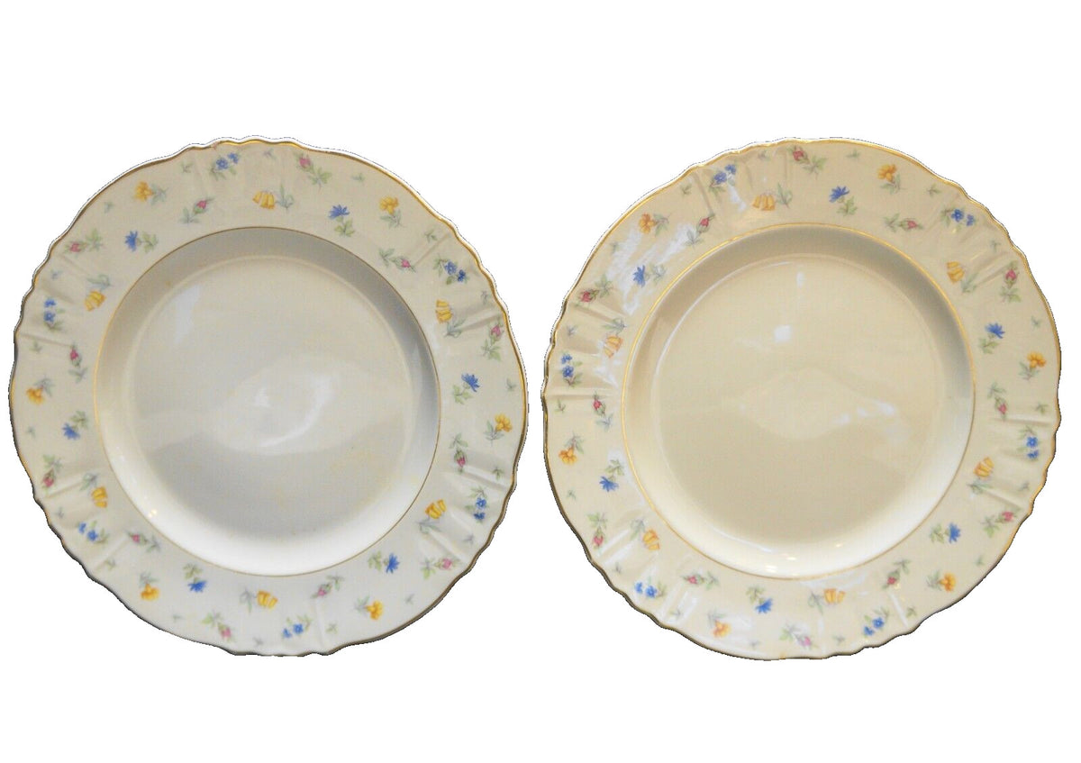 Syracuse China Old Ivory Suzanne Federal Shape Dinner Plates Pair