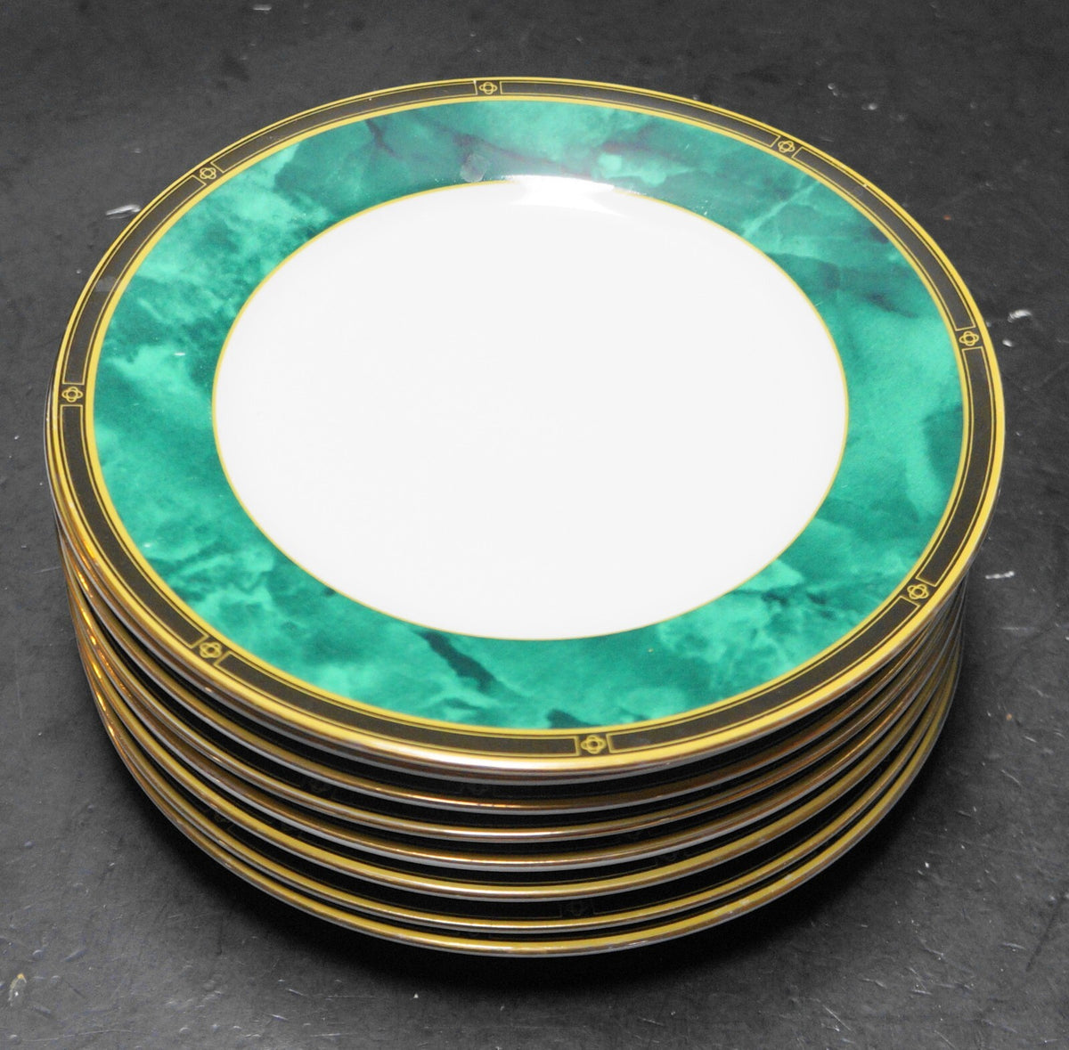 Retroneu Jade Garland Salad Plates Set of 8