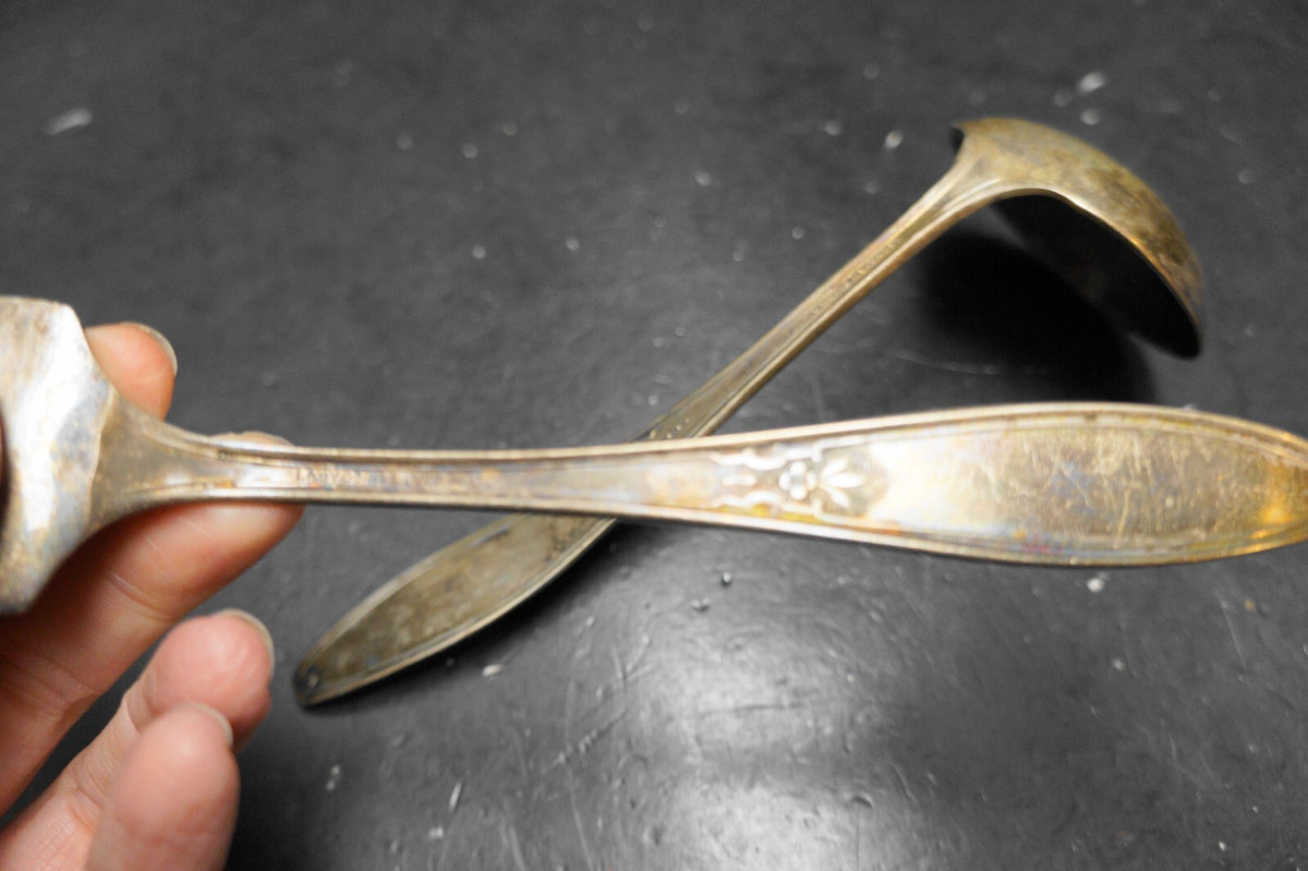 Lady Doris Silverplate Gravy Ladle Medium Cold Fork Pair