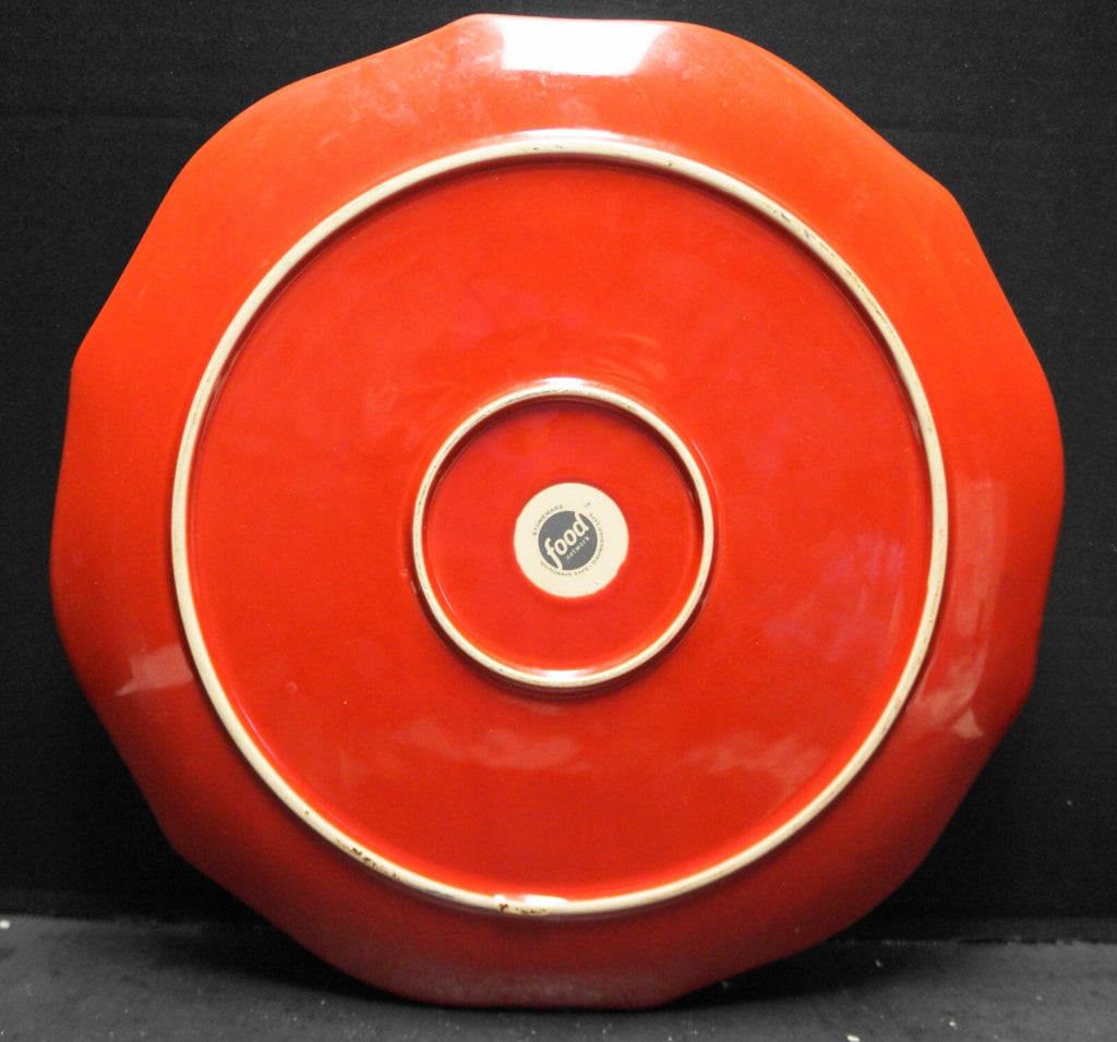 Food Network Fontinella Chop Plate Round Platter 14 3/8 IN