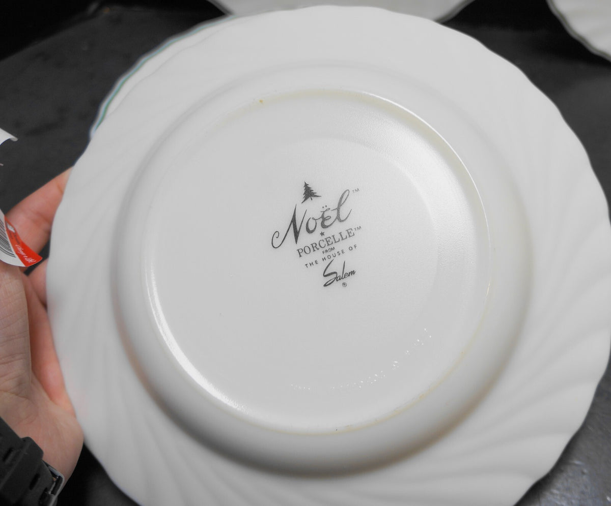 House of Salem Noel Porcelle Rimmed Soup Bowls Set of 4