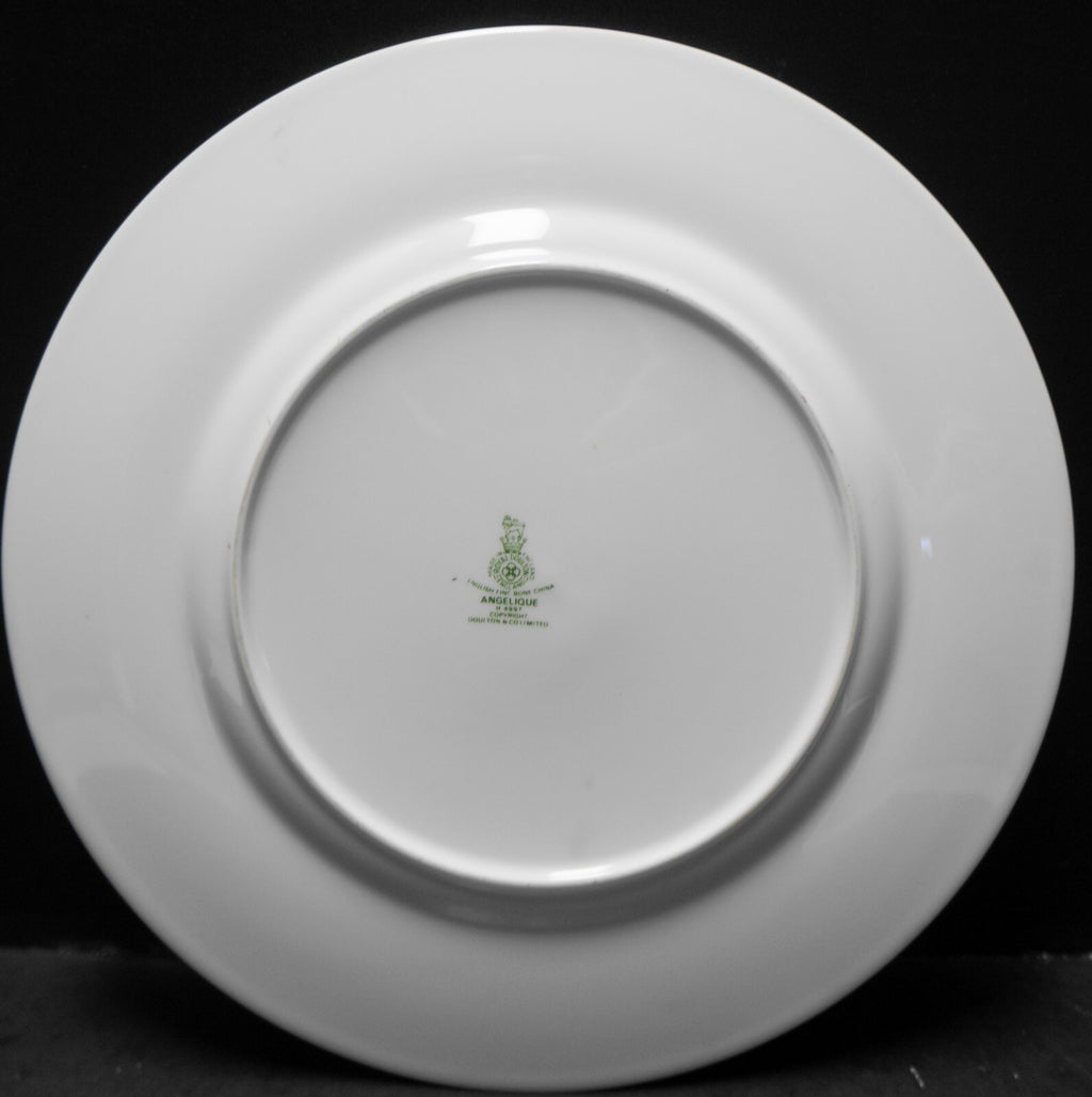Royal Doulton Angelique Dinner Plate Blue Floral Platinum Trim