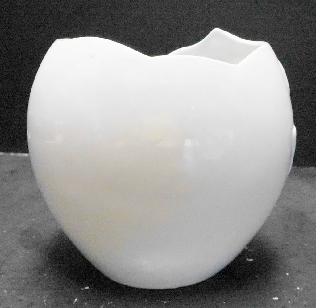 FTD Porcelain Planter Mother Baby Young Childs Holding Hands Pink White 1993