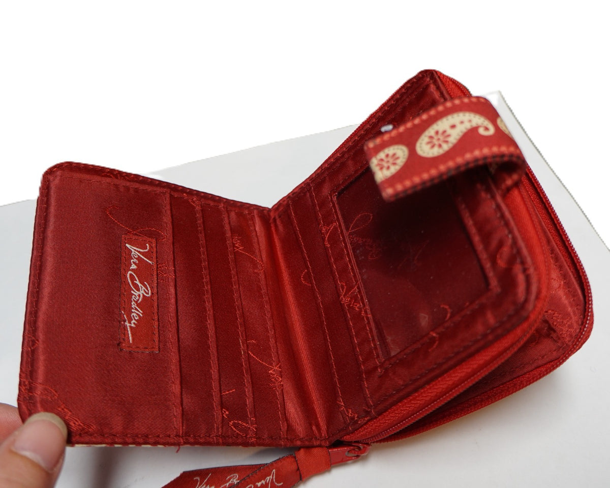 Vera Bradley Mesa Red Mini Zip Wallet