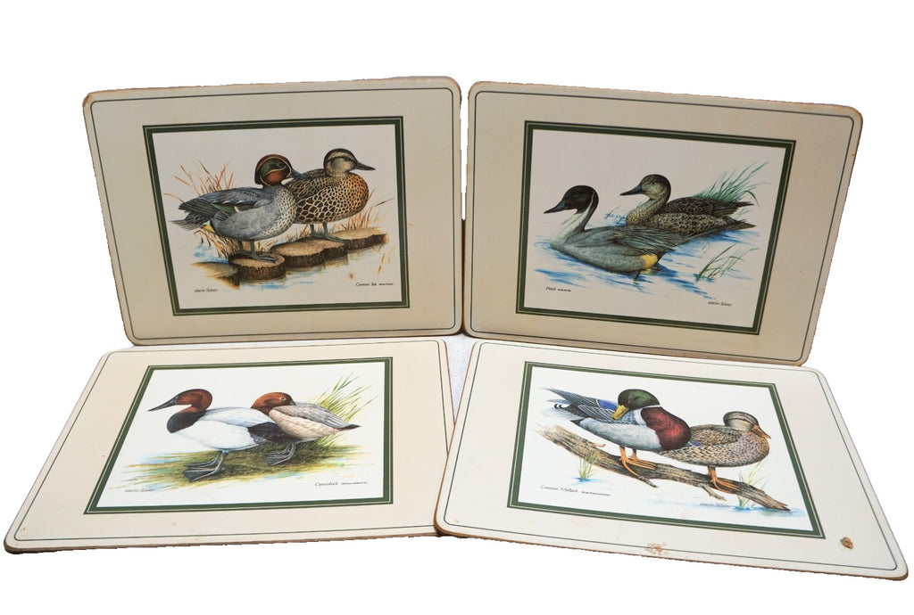 Royal Table Ducks Game Birds Cork Back Laminate Placemats England