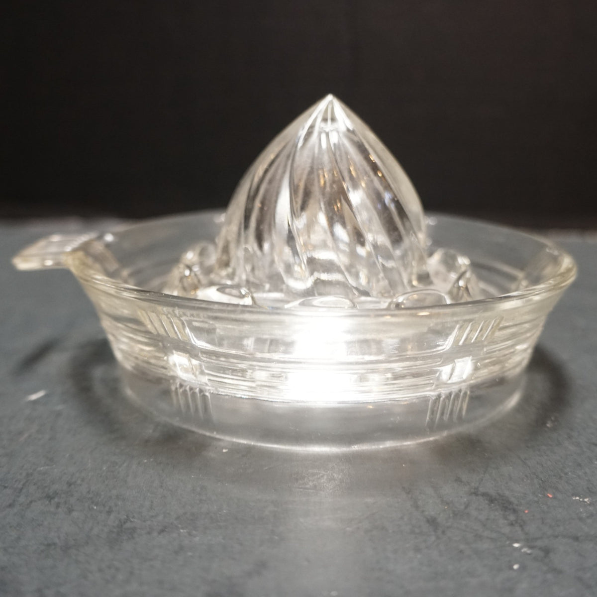 Hazel Atlas Criss Cross Small Juice Reamer Tab Handle Depression Glass