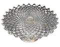 Sawtooth Diamond Point Pressed Glass Cake Stand Clear