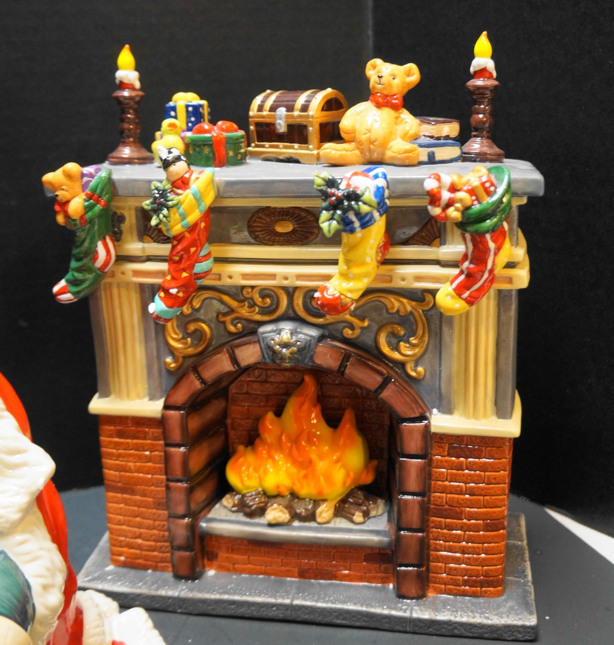 Member's Mark Porcelain Santa Scene In Box
