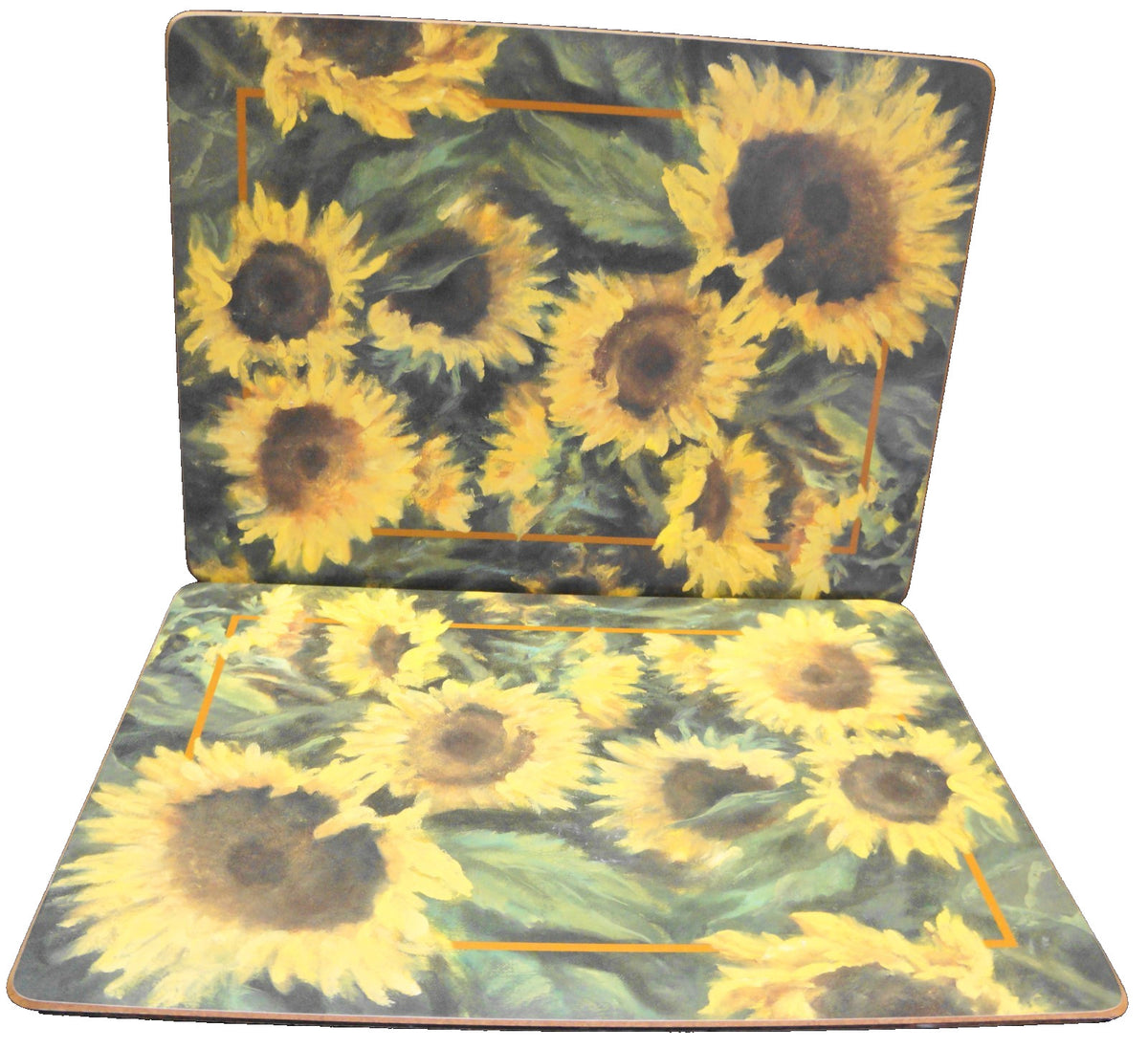 Pimpernel Sunflower Placemats Pair Cork Backs Large 15 3/4" x 11 3/4"