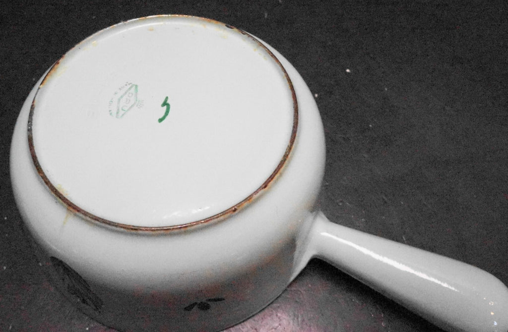 Dru Enamel Tulips Mint Pastel Green Cast Iron Sauce Pan Holland