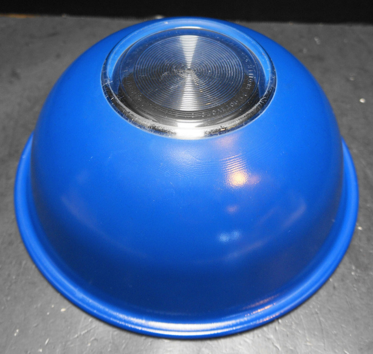 Pyrex 325 Primary Royal Blue on Clear Mixing Bowl 2.5 QT