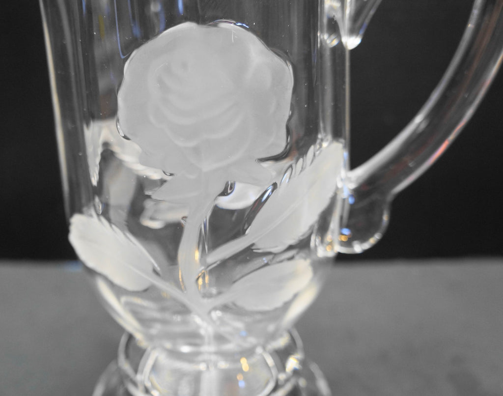 Bouquet Crystal Clear Industries Frosted Roses Pitcher 40 OZ