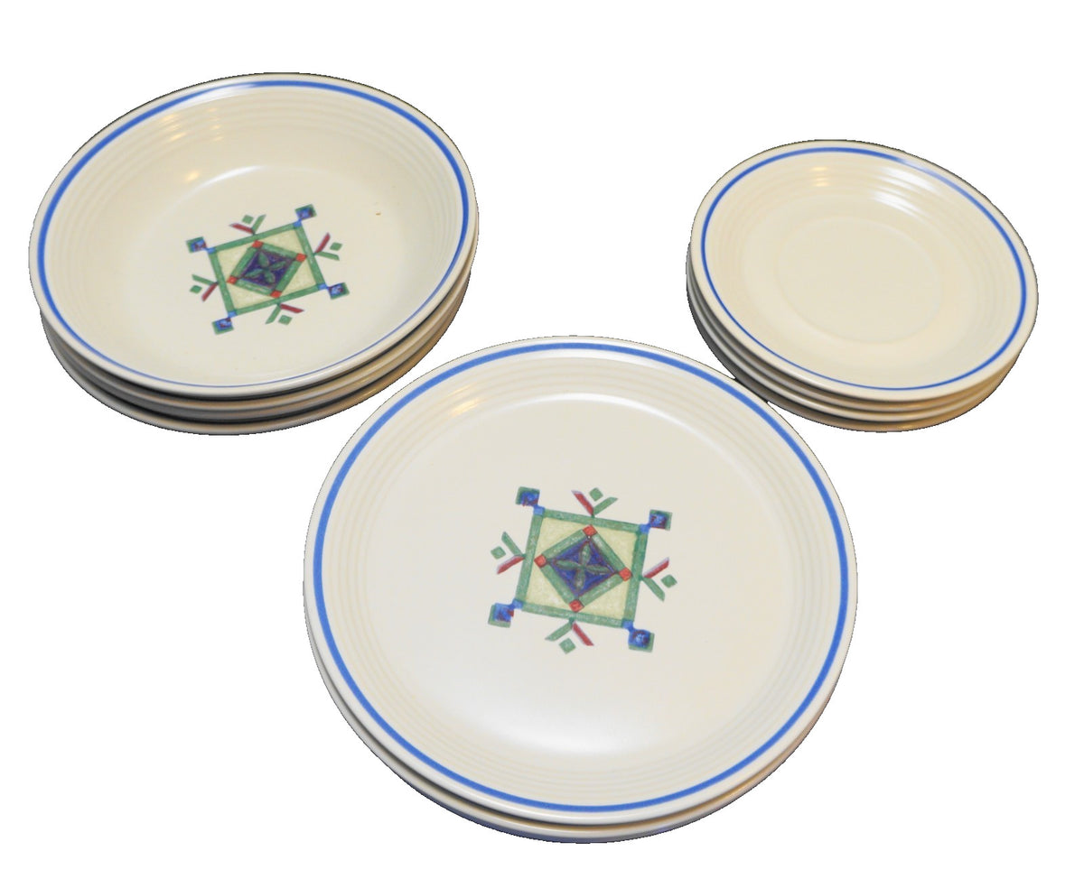 Studio Nova Catskills Salad Plates Soup Bowls Saucers 12 Pieces