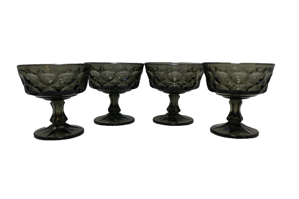 Noritake Perspective Smokey Brown Champagnes Tall Sherbets Set of 4