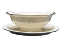 Noritake Ivory China Heather Gravy Boat Attached Underplate