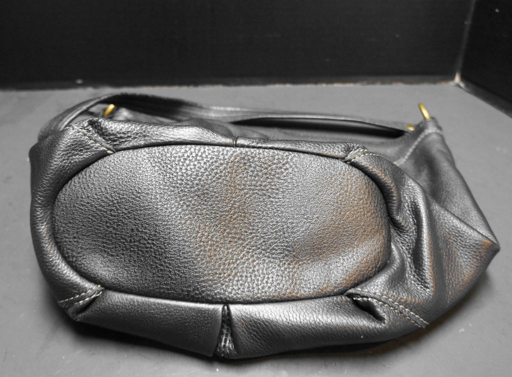 The Sak Black Iris Pebbled Leather Soft Slouch Hobo Shoulder Bag