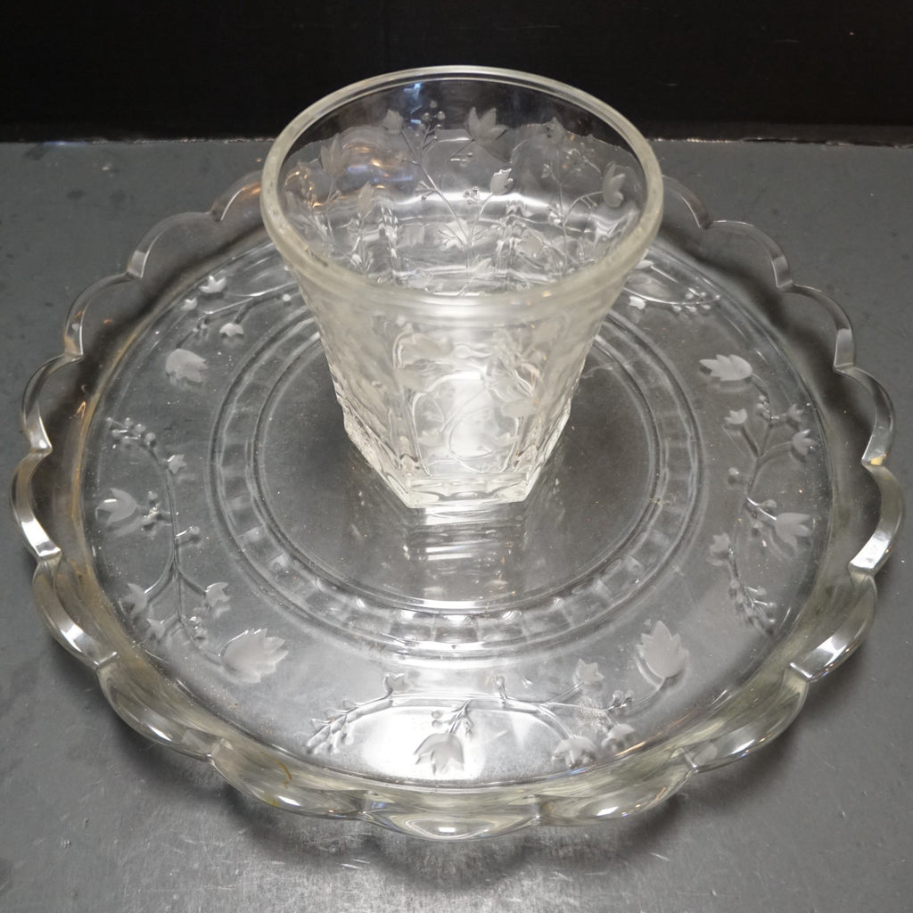 Mikasa Cottage Lace Crystal Cake Stand 12 3/4 IN