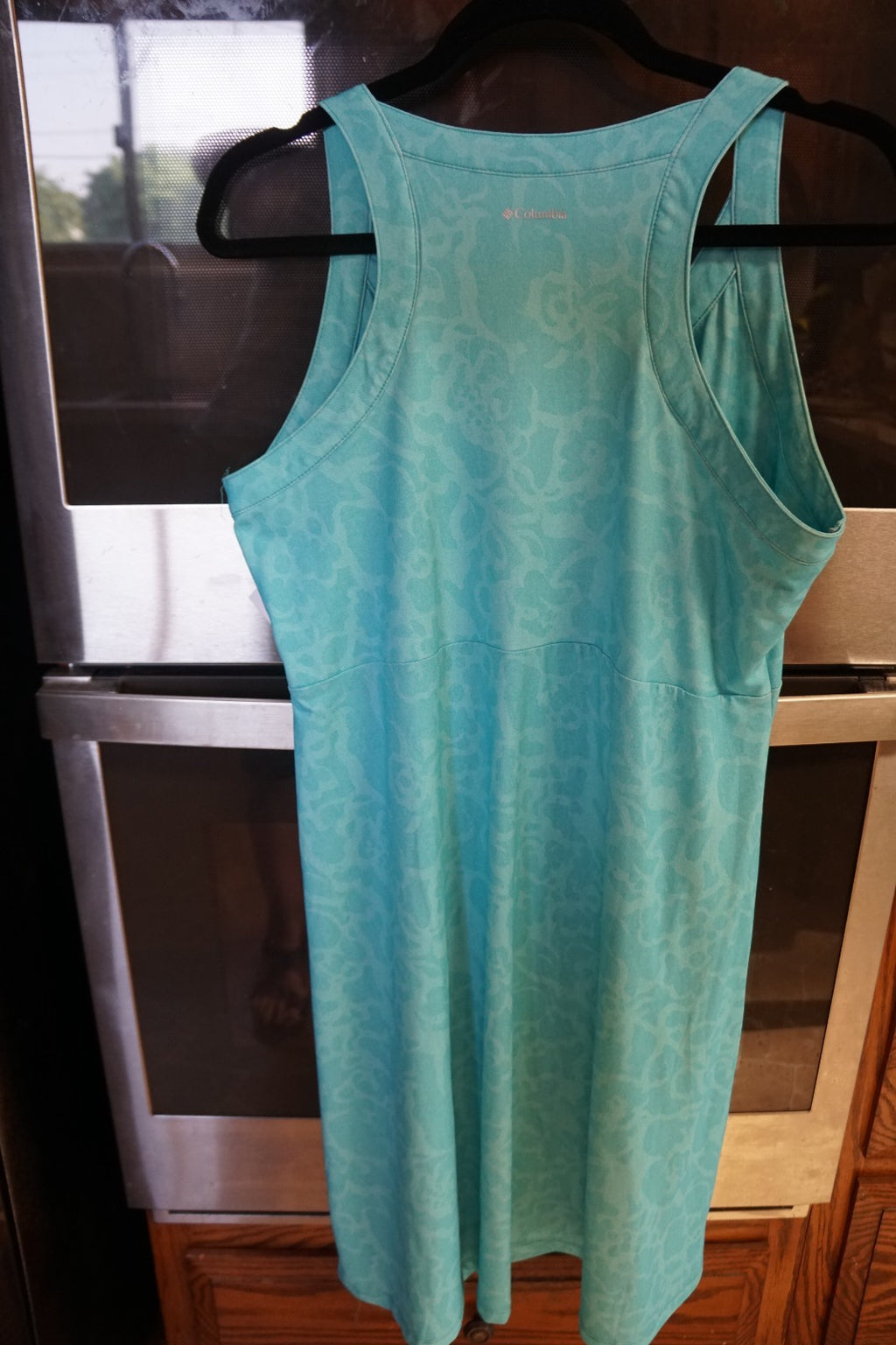 Columbia Omni Freeze Turquoise Aqua Active Tennis Dress Wicking Size L