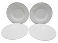 Wedgwood Patrician Cream Embossed Dinner Plates Set of 4 10 1/2 IN