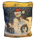 Snowman Needlepoint Tapestry Pillow Christmas Winter