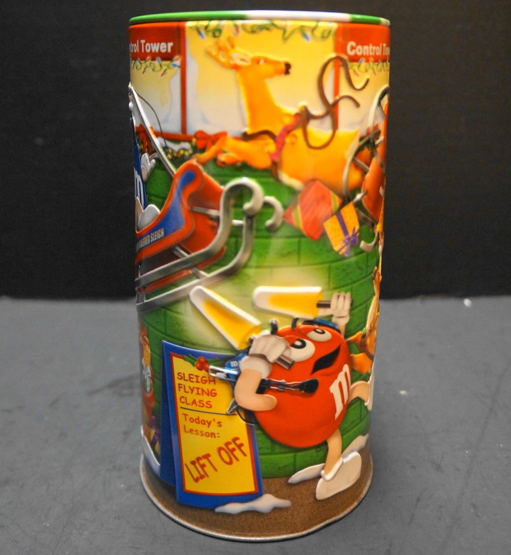 M&Ms Christmas Village 2004 Canister 19 Embossed Tin Control Tower
