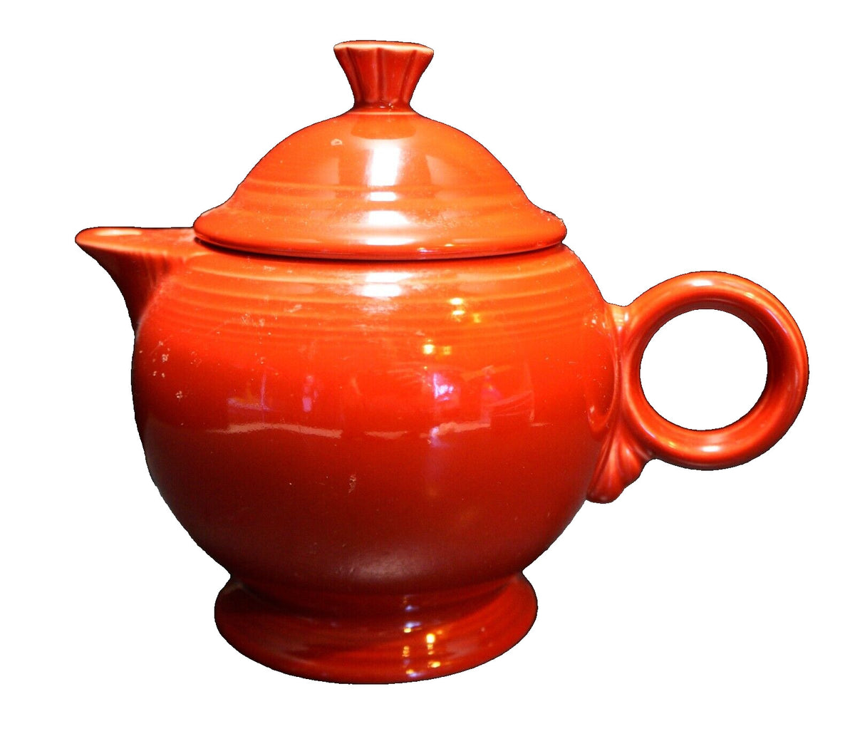 Homer Laughlin Fiesta Fiestaware Scarlet Red Teapot Ring Handle