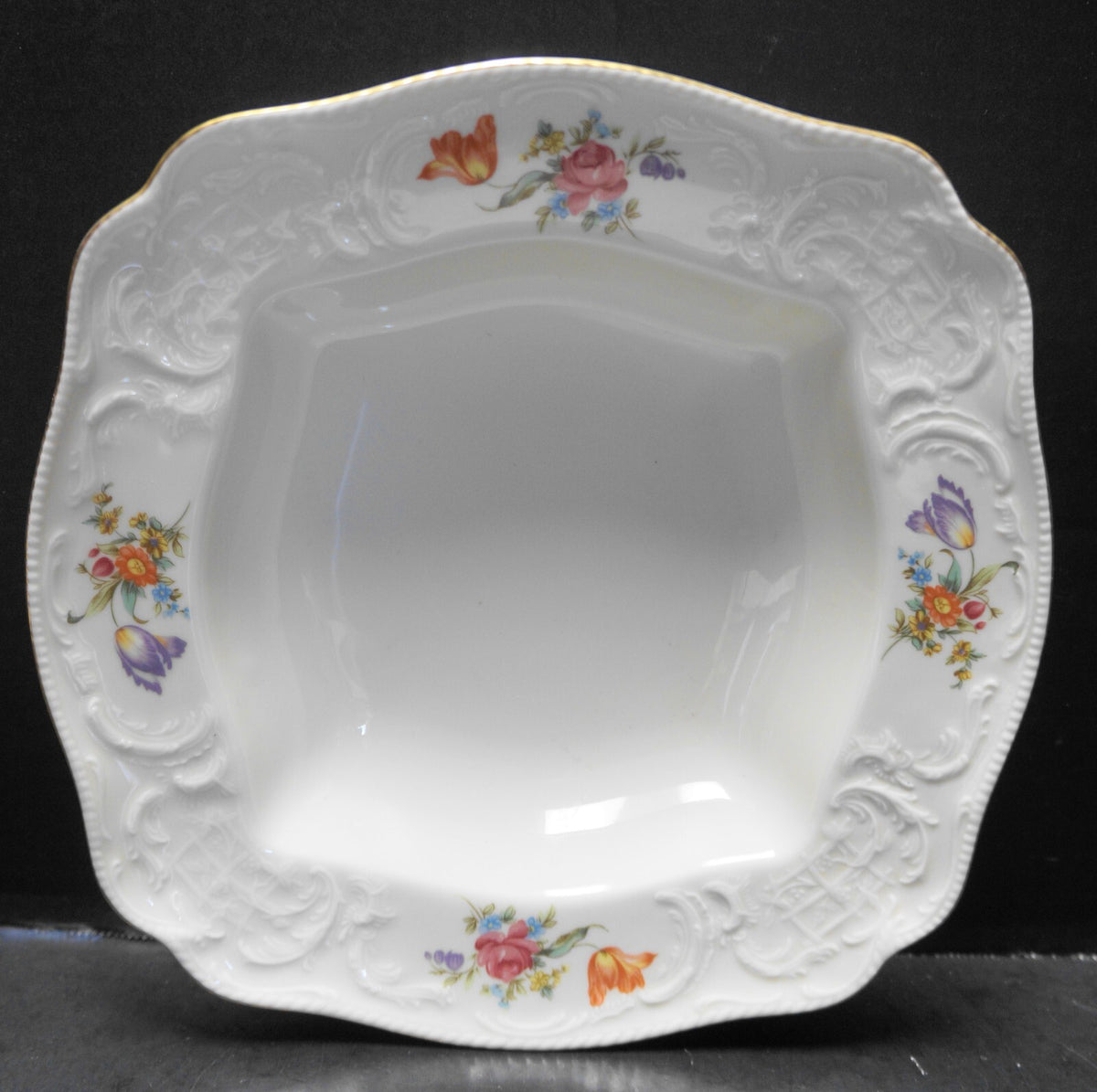 Rosenthal Continental Sanssouci Floral Cream Square Serving Bowl