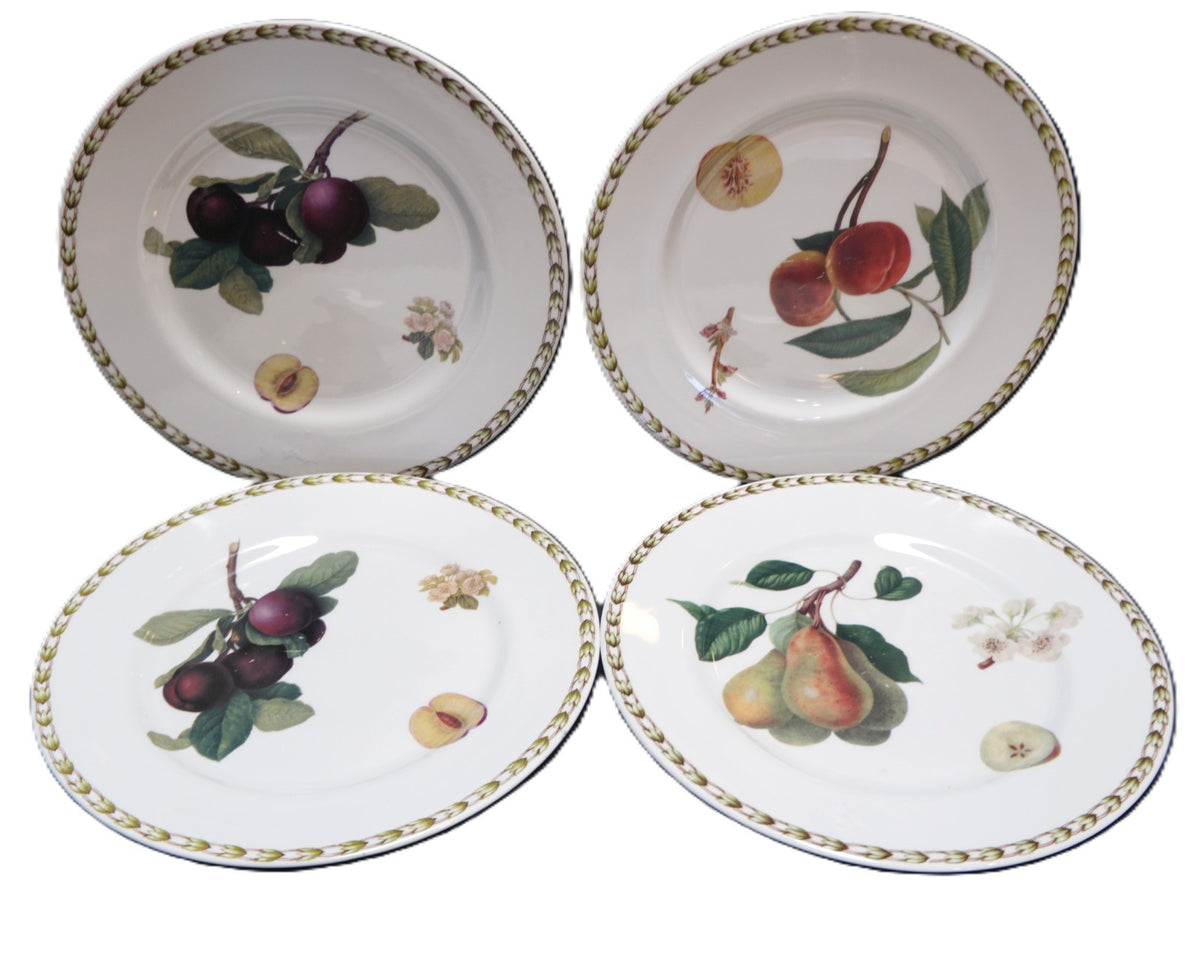 Queens Hooker Fruit Salad Dessert Plates Set of 4