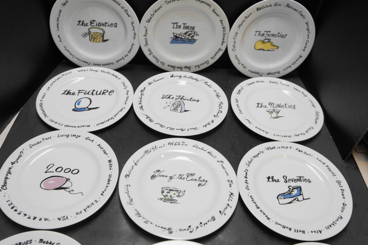 Pottery Barn Millenium The Decades Salad Plates Set of 12