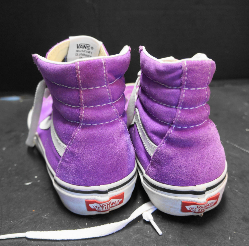 Vans SK8-Hi Purple White Suede Canvas High Top Skater Shoes M 4.5 W 6