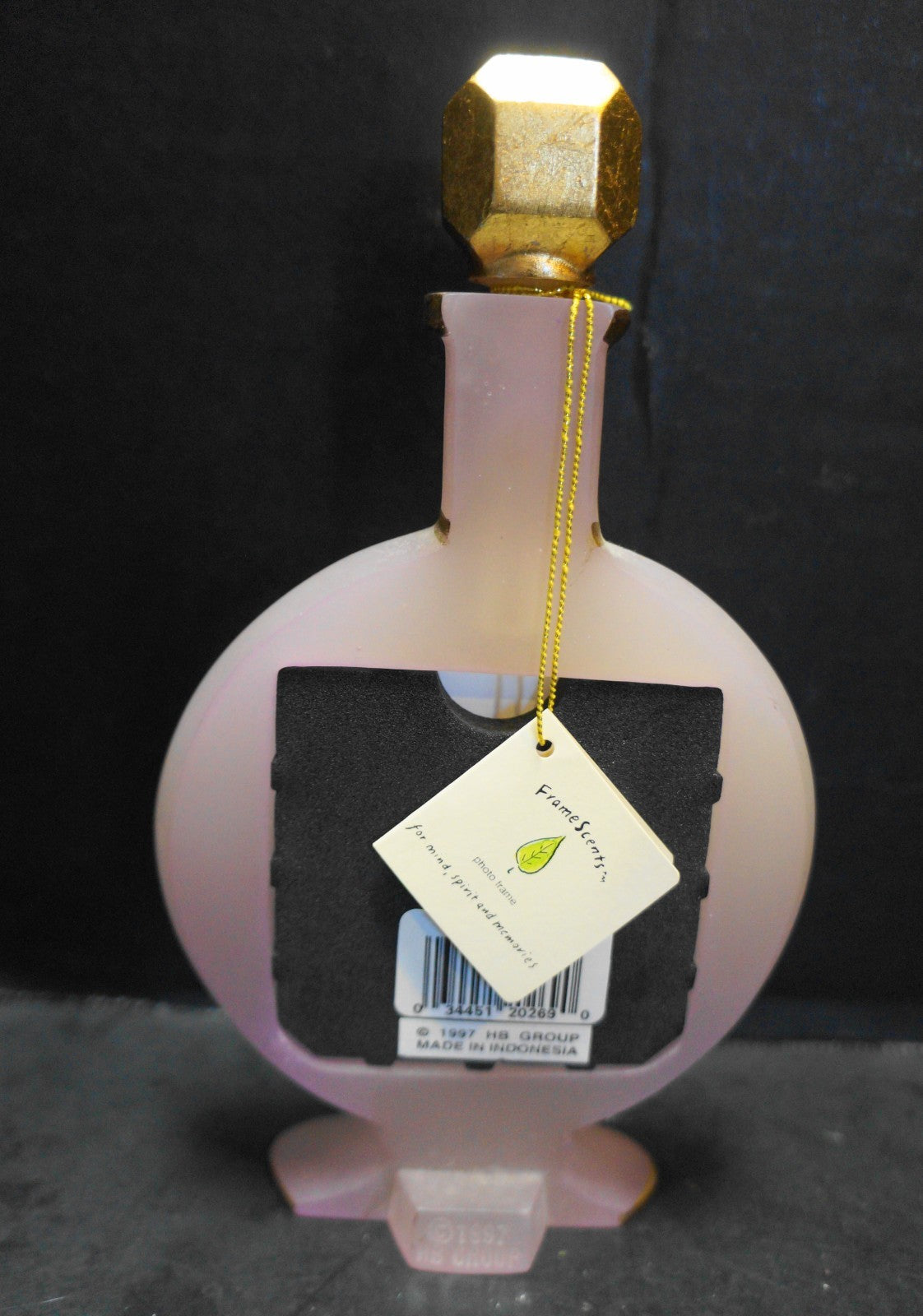 Framescents Pink Gold Perfume Bottle Picture Frame 1997