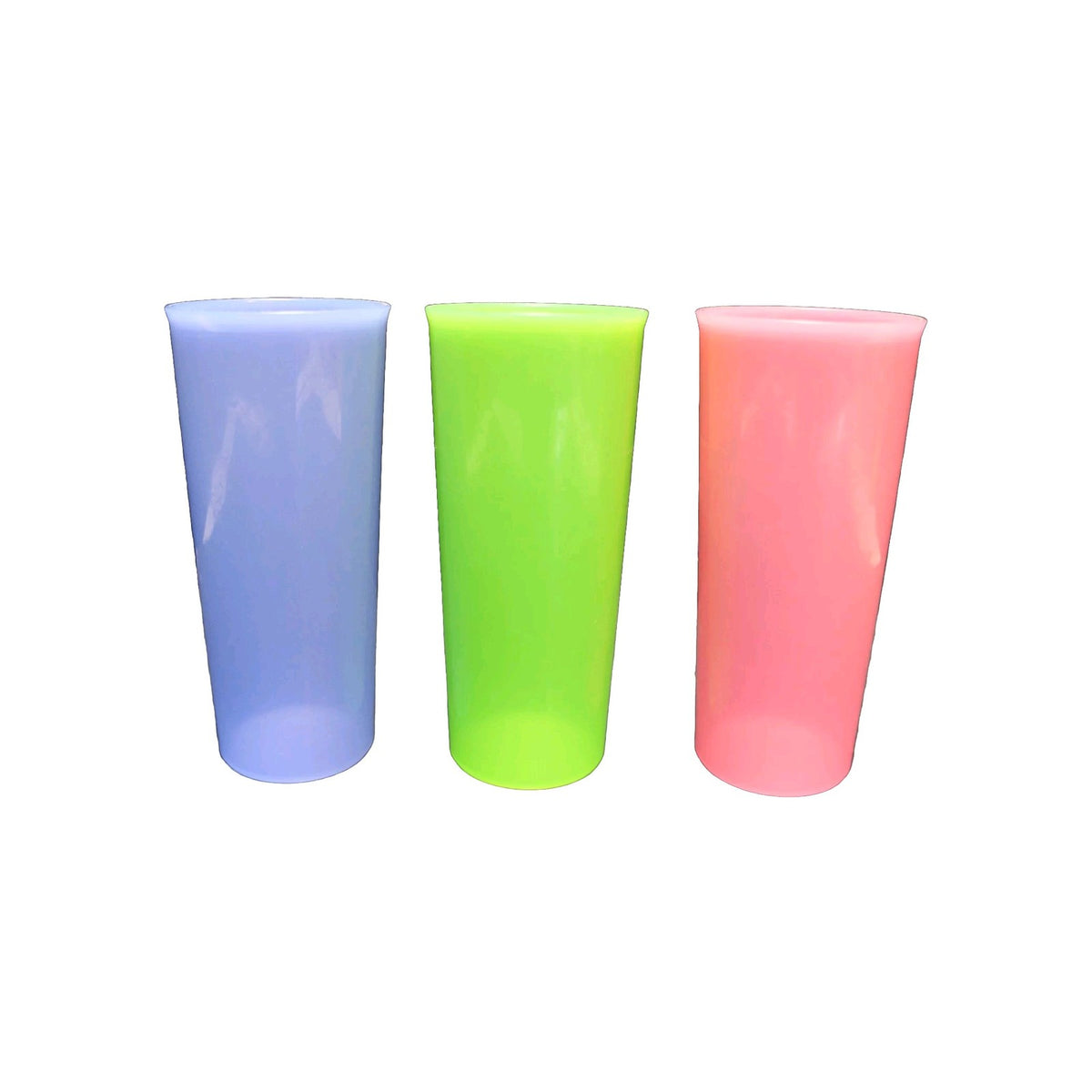 Tupperware Bright Pastel Tumblers Set of 3 16 oz 5107-D No Lids