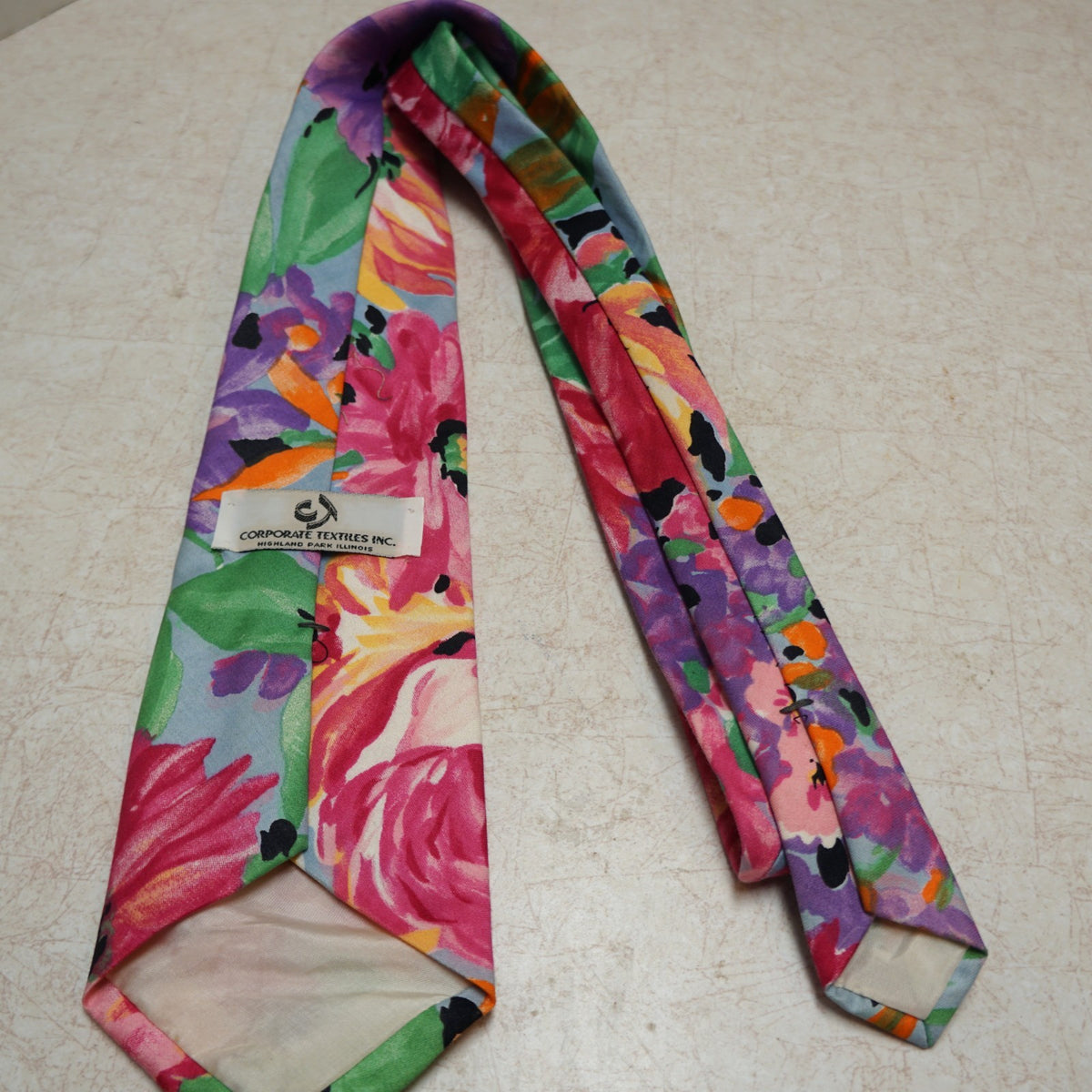 Bright Floral Vintage Tie Corporate Textiles