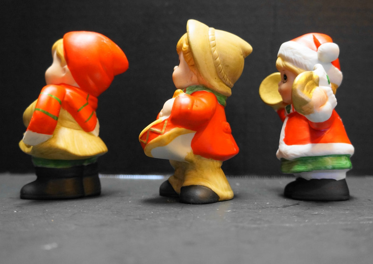 Homco Vintage Christmas Figurines Children Musicians Set of 3