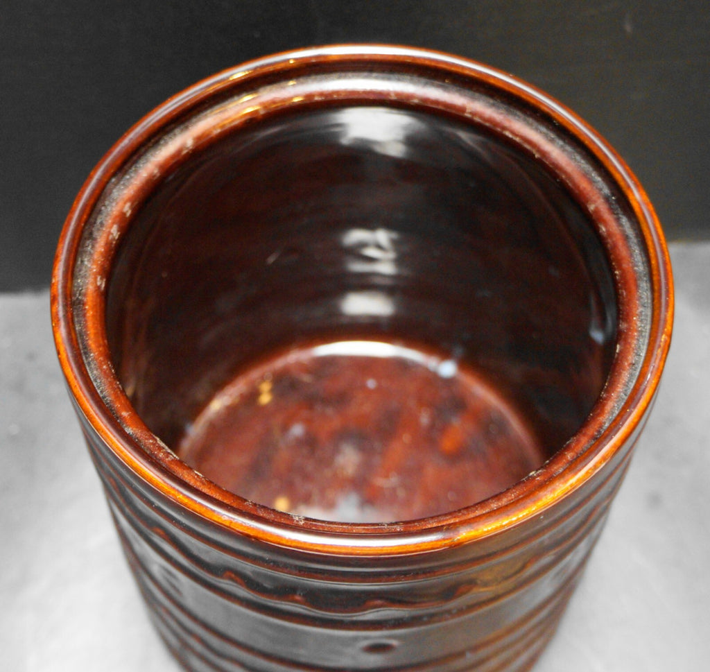 Marcrest Stoneware Brown Daisy Dot Cookies Cookie Jar