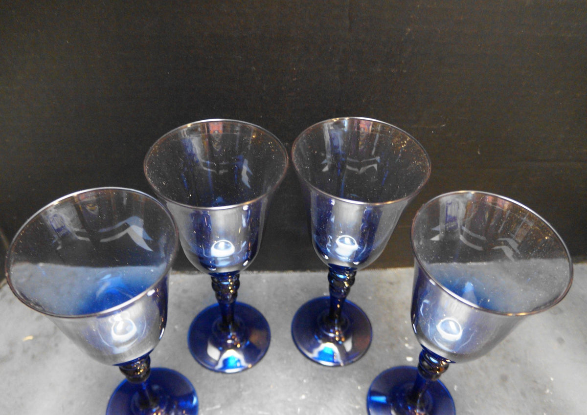 Rakle Iconic Midnight Blue Ombre Wine Glasses Set of 4