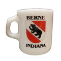 Berne Indiana Souvenir Milk Glass Mug Galaxy