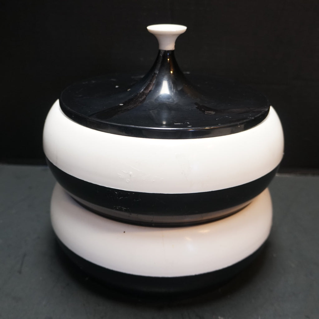Plastics Consolidated MCM Snack Stacking Canister Set Black White