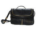B. Makowsky Black Leather Crossbody Small