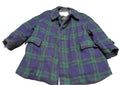 Gimbel's Vintage Blue Green Tartan Plaid Wool Coat Little Girl 18M 2T