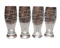 Mikasa Cheers Selections Cut Glass Shot Glasses Set of 4 Cut Spiral Swirls